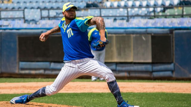 man pitching the baseball